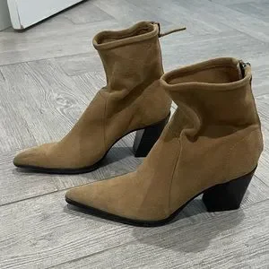 Womens Shoes Zara Split Suede Ankle Boots Zara Shoes Zara Soft